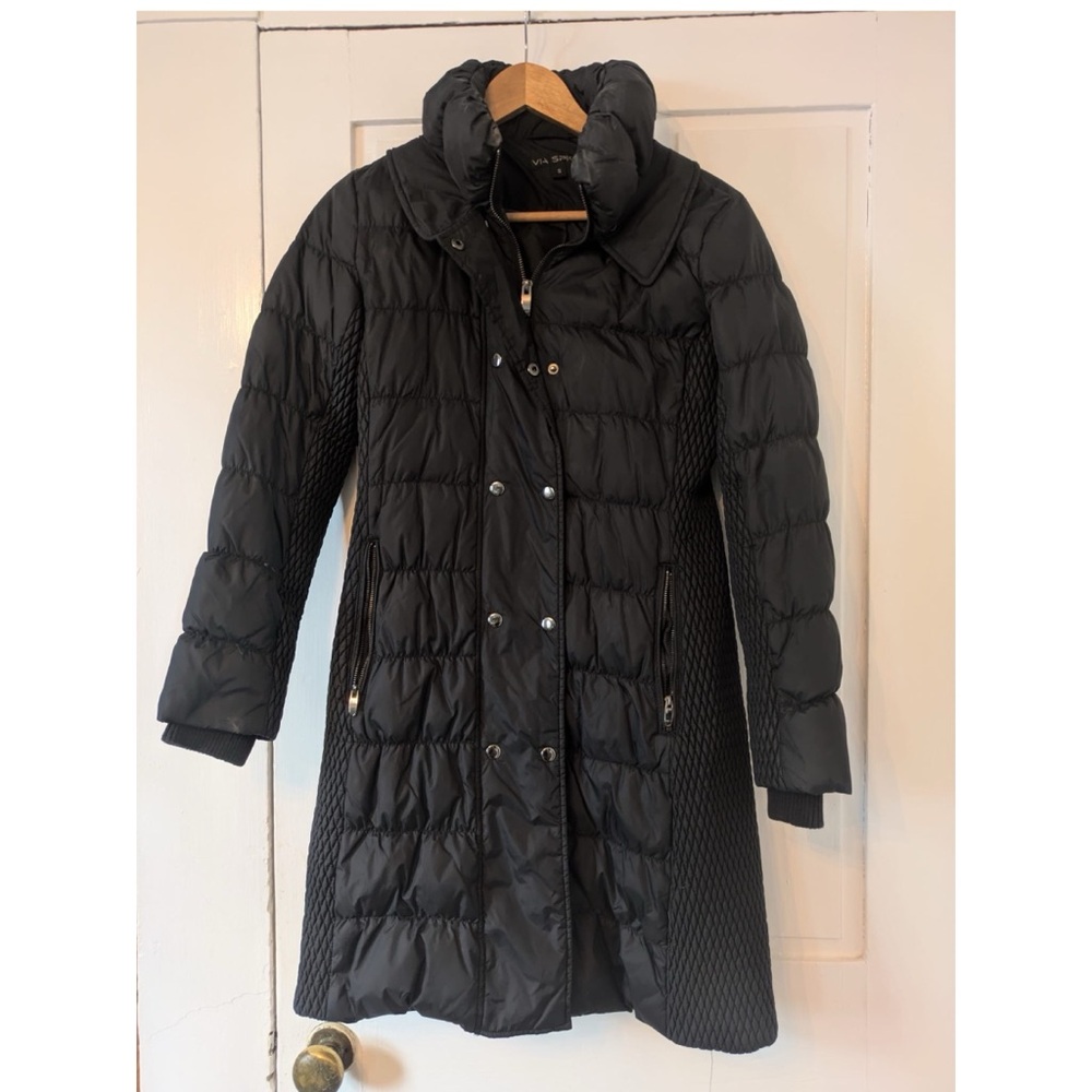 Via Spiga Women's Black Coat
